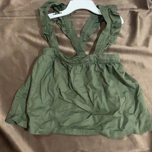 Army Green Suspenders Skirt